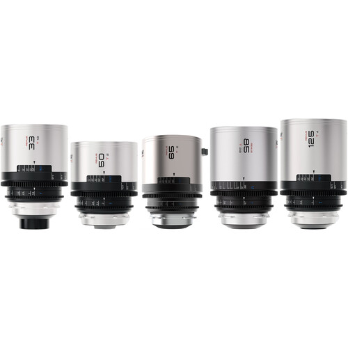 BLAZAR LENS Remus 1.5x Full-Frame Anamorphic 5-Lens Set (ARRI PL, Silver Flare)