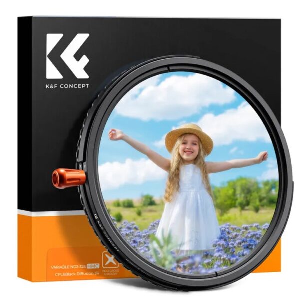 K&F Concept 67mm 3-in-1 Lens Filter (ND2-32 + CPL + Black Diffusion 1/4) Nano-C (KF01.2067)