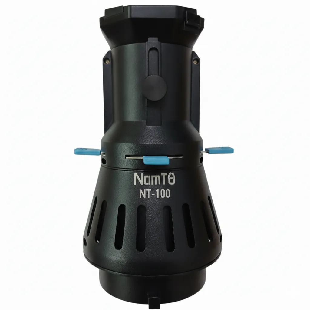 NamTu NT-100 Studio Optical Condenser – 20 Gobos & 4 Color Gels
