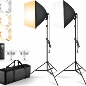Generic 150W 2-Light Kit Softbox with Remote (Bi-Color)