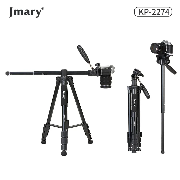 Jmary KP-2274 Aluminum Tripod – 1.67m Lightweight 4-Section Tripod with 1/4″ Screw for Cameras & Smartphones