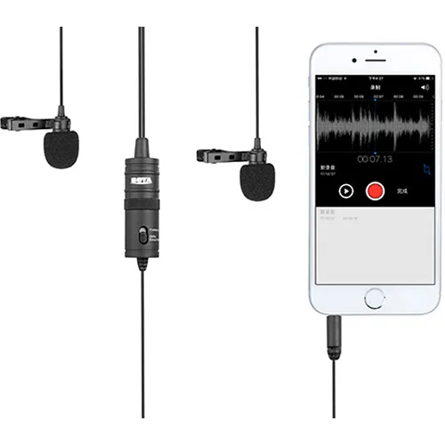 BOYA BY-M1DM Dual Omnidirectional Lavalier Microphone