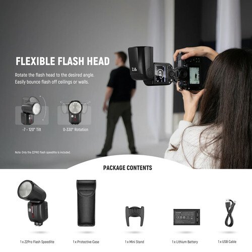 Neewer Z2PRO-C TTL Round Head Flash Speedlite for Canon