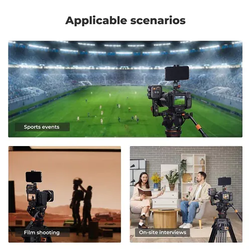 K&F Concept Professional Video Tripod with Fluid Head VA3+BV10 (KF09.147V1)