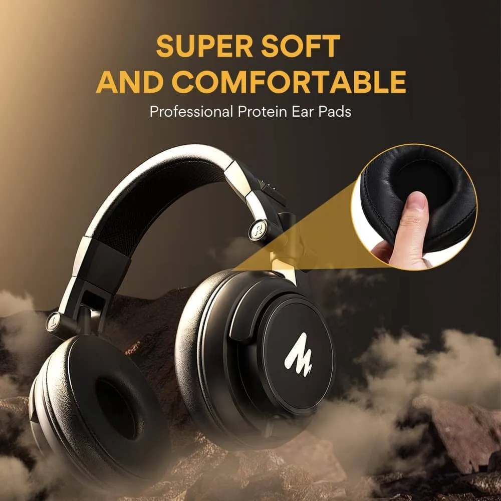 MAONO MH601 Over Ear Stereo Monitor Closed Back Headphones for Music, DJ, Podcast, Gaming
