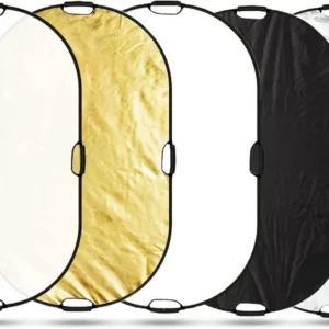 General Reflector 5in1 120×80 Black Silver White Gold and diffuser