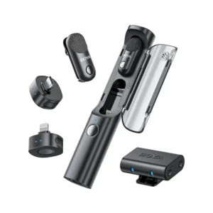 BOYA Magic-02 | AI-Powered 2-Person Wireless Mic System for Cameras & Mobile (USB-C + Lightning + 3.5mm)