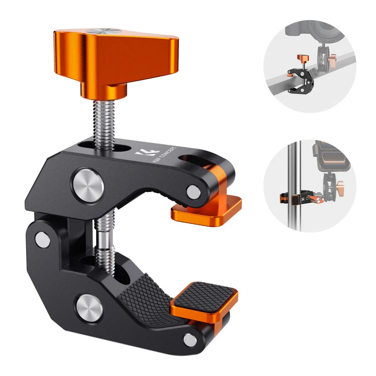 K&F Concept Super Crab Clamp Camera Mount Rotatable 1/4″ 3/8″ (KF31.218)