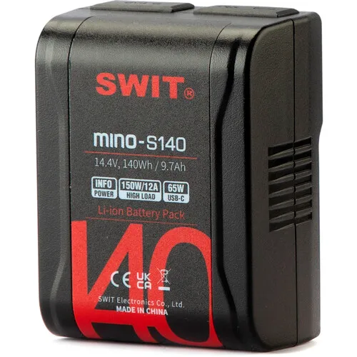 SWIT MINO-S140 140Wh Pocket Battery with D-Tap and USB Outputs (V-Mount)