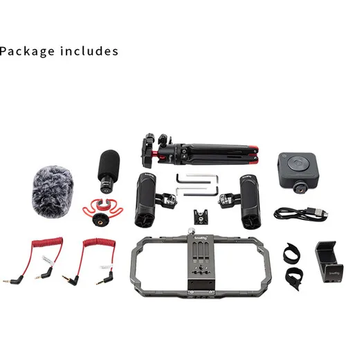 SmallRig All-In-One Video Kit For Smartphone Creators SmallRig Multifunctional Universal Metal Smartphone Holder 3384B