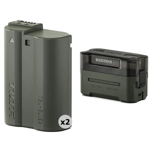 Tilta EN-EL15C Kit with 2 Batteries and Charging Station (Green) TBC-EL15C-A-GN