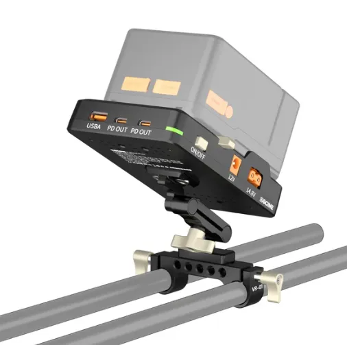 ZGCINE V-Mount Battery Plate with 15mm Rod Clamp and Adjustable Arm (VM-VP1 Kit3)