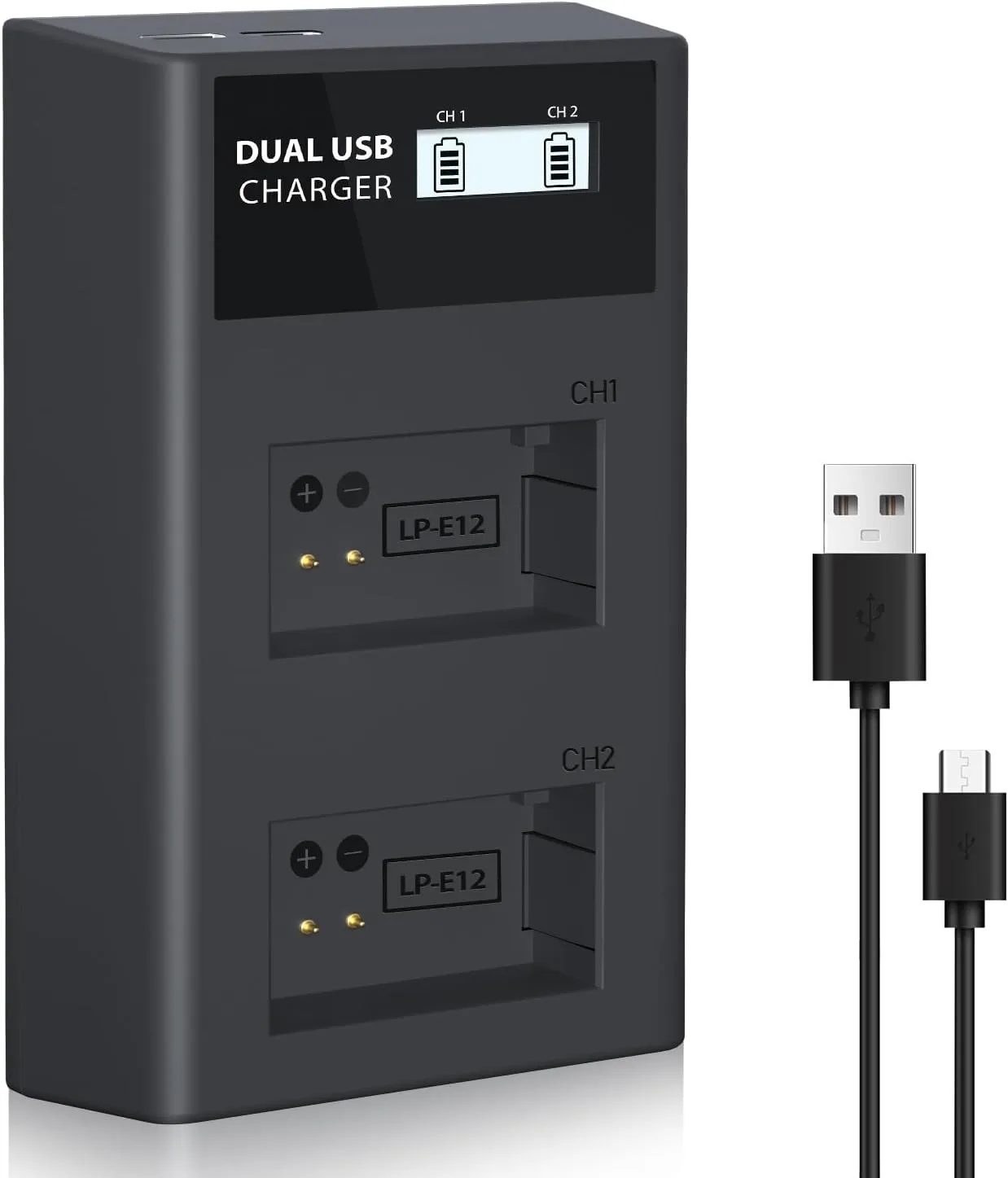 BESTON LP-E12 USB Battery Dual Charger for Canon