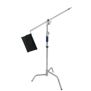 Meking K-4 Heavy-Duty C-Stand Kit with 49″ Extension Arm & Grip Head – 3-Section, Max Height 3450mm