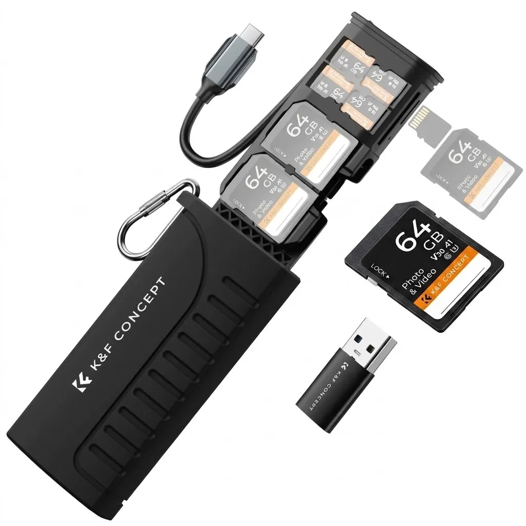 K&F Concept USB 3.1 UHS-II High-Speed Card Reader & Storage Case (KF31.190)