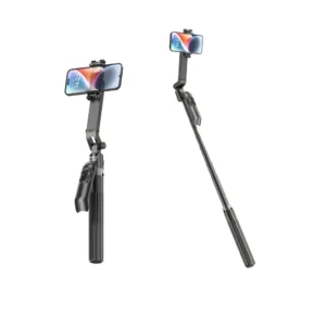 Jmary KT-299 Rotation Smart Tripods Al Face Sensor Selfie Stick Tripod Upto 1.8 Meter long 360° Horizontal – Black