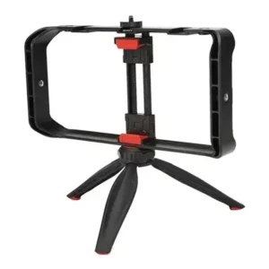 Jmary MT-33 Smartphone Video Rig – Cage with Tripod Cold Shoe Mounts & 1/4″ Screw Interfaces