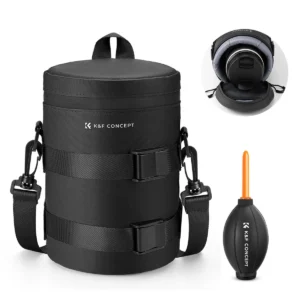 K&F Concept Waterproof Camera Lens Pouch – Shockproof Protective Lens Case with Double Zipper, Fits Lenses up to 4.3″ x 8.7″ (XL Size – KF13.203)