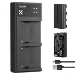 K&F Concept 2-Pack NP-F550 Battery & Charger Set (KF28.0046)